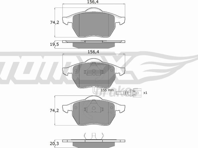 TOMEX brakes TX 10-942 - Bremžu uzliku kompl., Disku bremzes onlydrive.pro