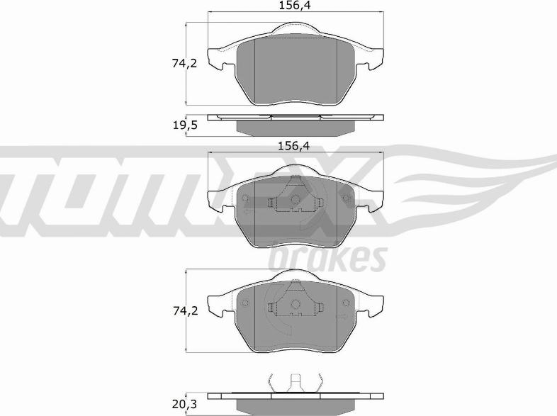 TOMEX brakes TX 10-94 - Bremžu uzliku kompl., Disku bremzes onlydrive.pro