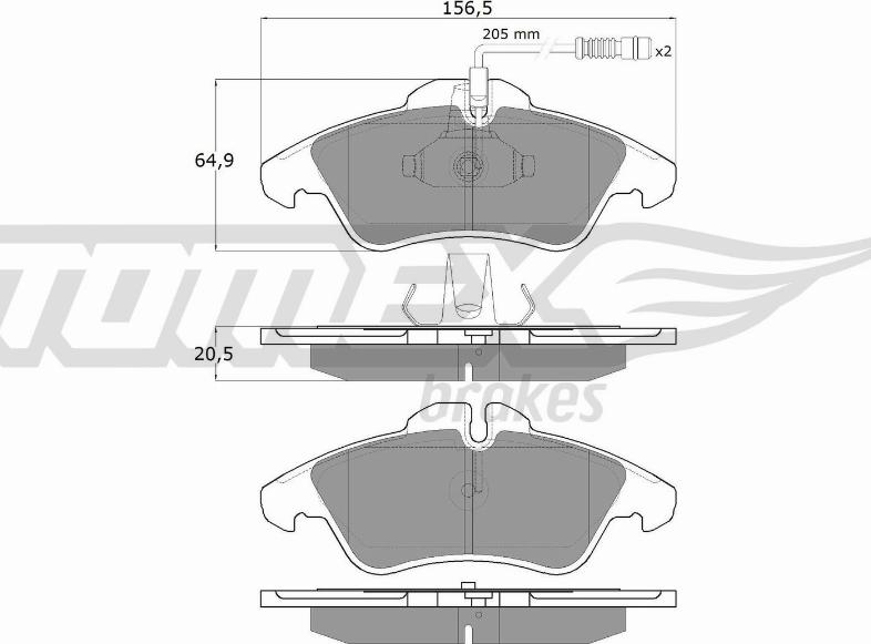 TOMEX brakes TX 10-931 - Stabdžių trinkelių rinkinys, diskinis stabdys onlydrive.pro