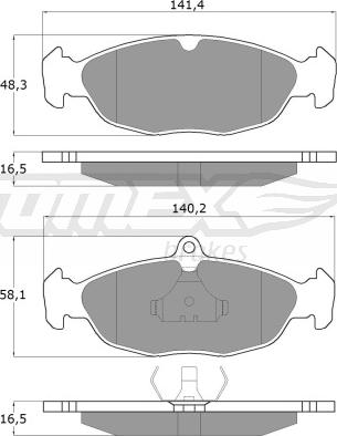 TOMEX brakes TX 10-49 - Brake Pad Set, disc brake onlydrive.pro