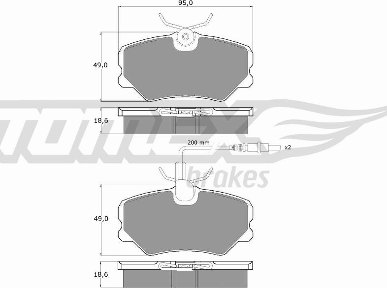 TOMEX brakes TX 10-44 - Тормозные колодки, дисковые, комплект onlydrive.pro