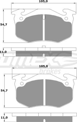 TOMEX brakes TX 10-502 - Тормозные колодки, дисковые, комплект onlydrive.pro