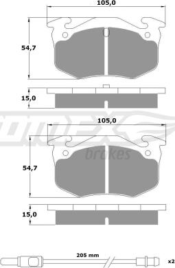 TOMEX brakes TX 10-512 - Piduriklotsi komplekt,ketaspidur onlydrive.pro