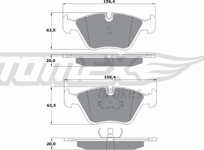 TOMEX brakes TX 10-69 - Stabdžių trinkelių rinkinys, diskinis stabdys onlydrive.pro