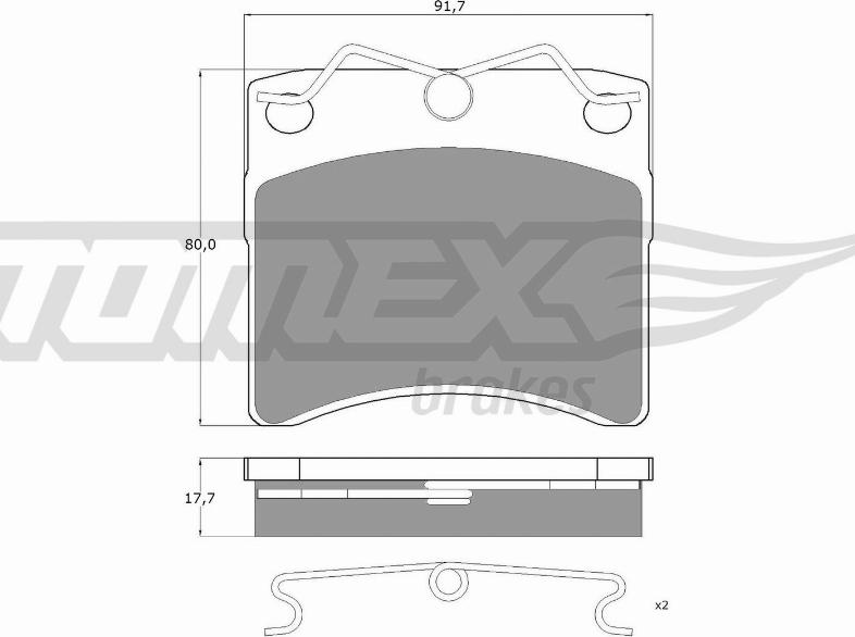 TOMEX brakes TX 10-64 - Bremžu uzliku kompl., Disku bremzes onlydrive.pro