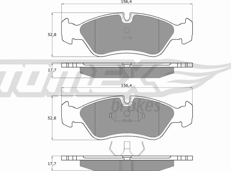 TOMEX brakes TX 10-68 - Brake Pad Set, disc brake onlydrive.pro