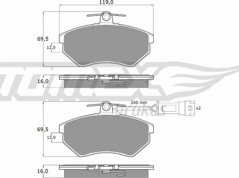 TOMEX brakes TX 10-631 - Brake Pad Set, disc brake onlydrive.pro