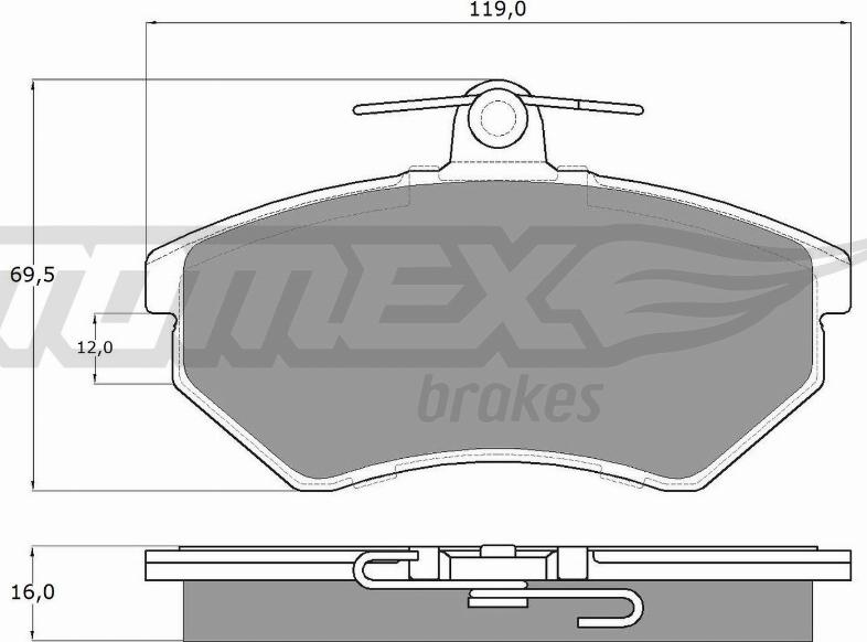 TOMEX brakes TX 10-63 - Brake Pad Set, disc brake onlydrive.pro