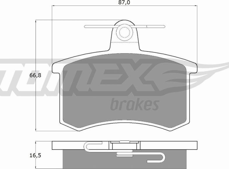 TOMEX brakes TX 10-62 - Brake Pad Set, disc brake onlydrive.pro