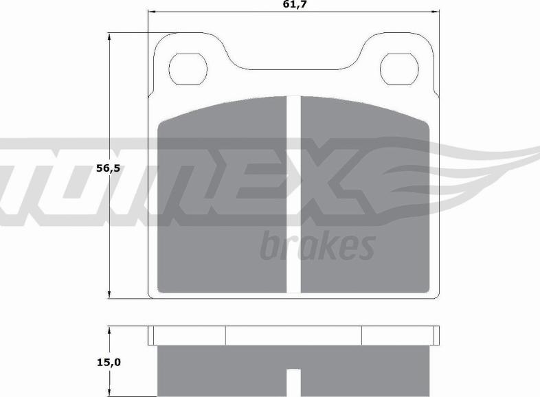 TOMEX brakes TX 10-19 - Stabdžių trinkelių rinkinys, diskinis stabdys onlydrive.pro