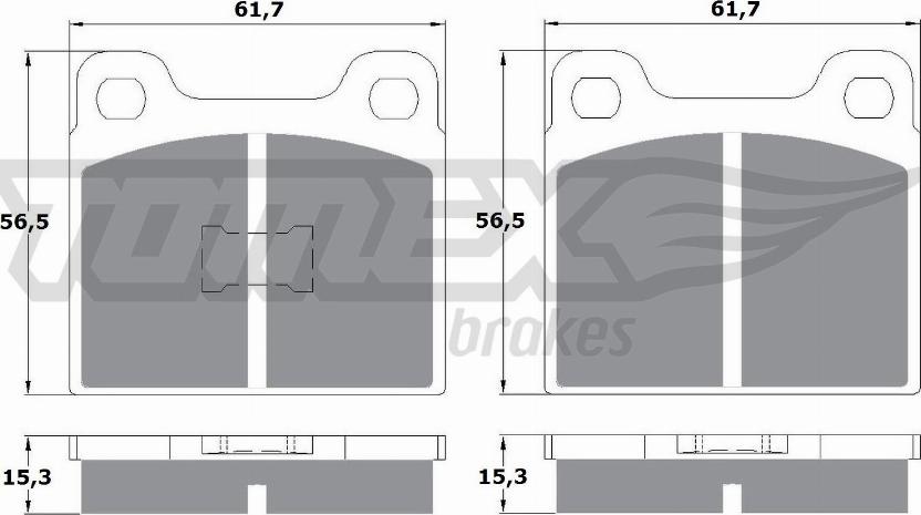 TOMEX brakes TX 10-16 - Тормозные колодки, дисковые, комплект onlydrive.pro