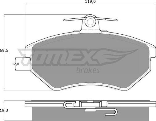 TOMEX brakes TX 10-11 - Тормозные колодки, дисковые, комплект onlydrive.pro