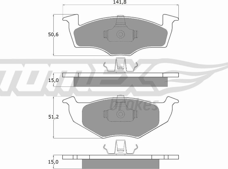 TOMEX brakes TX 10-851 - Piduriklotsi komplekt,ketaspidur onlydrive.pro