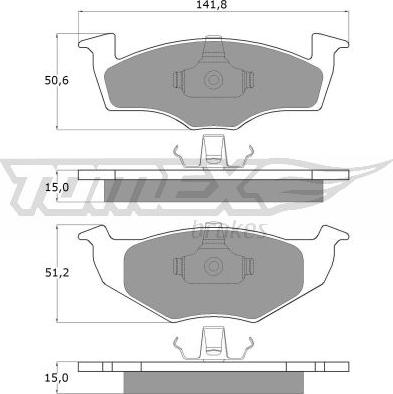 TOMEX brakes TX 10-851 - Brake Pad Set, disc brake onlydrive.pro