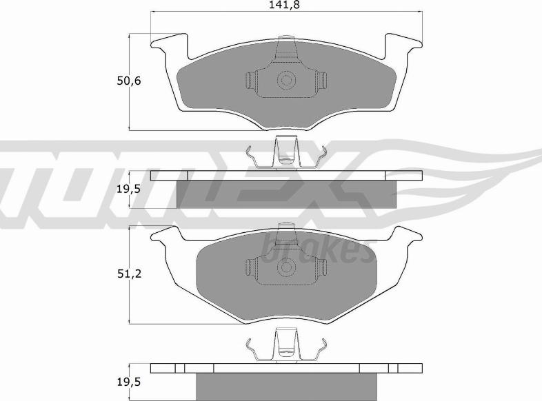 TOMEX brakes TX 10-86 - Brake Pad Set, disc brake onlydrive.pro