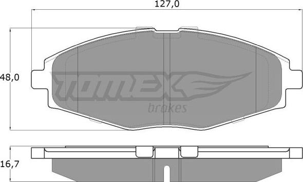 TOMEX brakes TX 10-80 - Brake Pad Set, disc brake onlydrive.pro