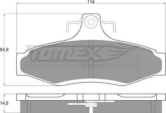 TOMEX brakes TX 10-81 - Brake Pad Set, disc brake onlydrive.pro