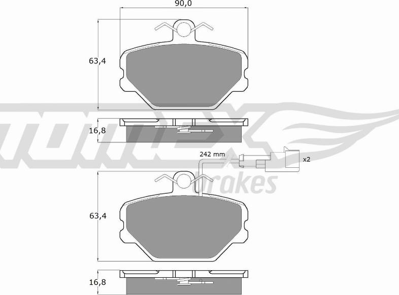 TOMEX brakes TX 10-392 - Brake Pad Set, disc brake onlydrive.pro