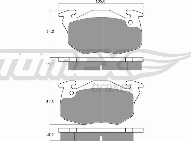 TOMEX brakes TX 10-35 - Stabdžių trinkelių rinkinys, diskinis stabdys onlydrive.pro