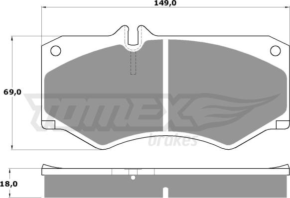 TOMEX brakes TX 10-20 - Bremžu uzliku kompl., Disku bremzes onlydrive.pro