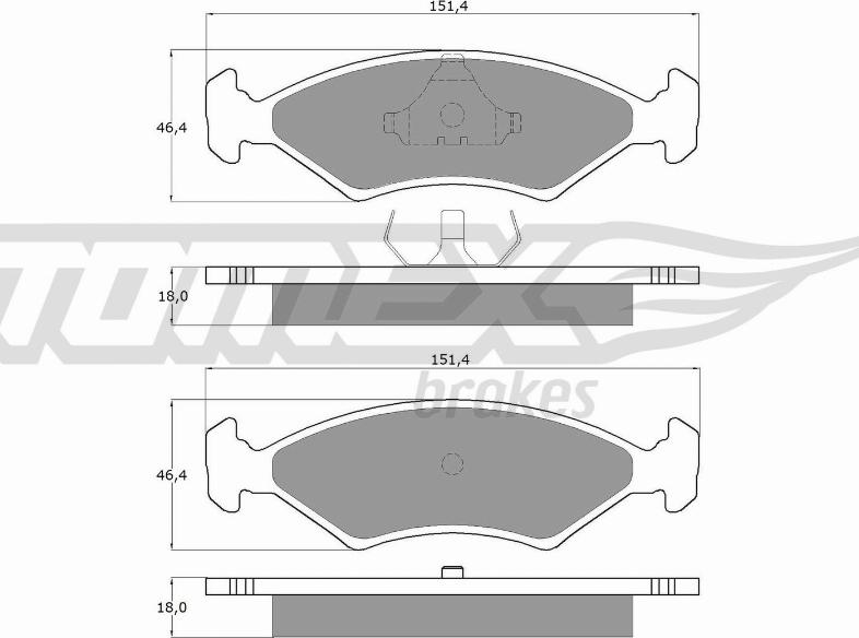 TOMEX brakes TX 10-28 - Stabdžių trinkelių rinkinys, diskinis stabdys onlydrive.pro