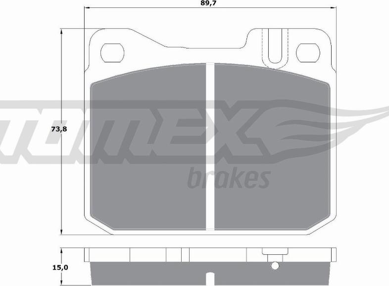 TOMEX brakes TX 10-22 - Bremžu uzliku kompl., Disku bremzes onlydrive.pro