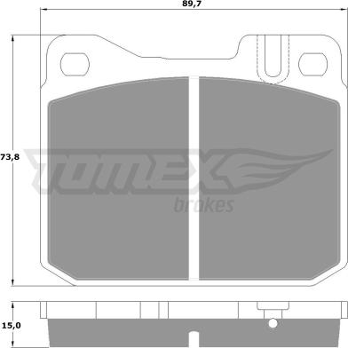 TOMEX brakes TX 10-22 - Bremžu uzliku kompl., Disku bremzes onlydrive.pro