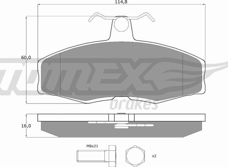 TOMEX brakes TX 10-272 - Brake Pad Set, disc brake onlydrive.pro