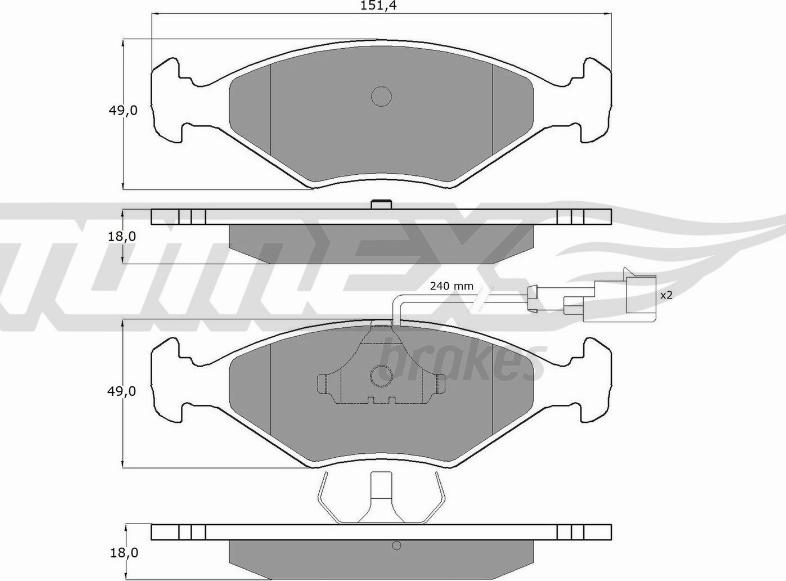 TOMEX brakes TX 10-791 - Brake Pad Set, disc brake onlydrive.pro