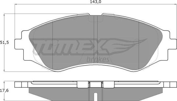 TOMEX brakes TX 10-74 - Brake Pad Set, disc brake onlydrive.pro