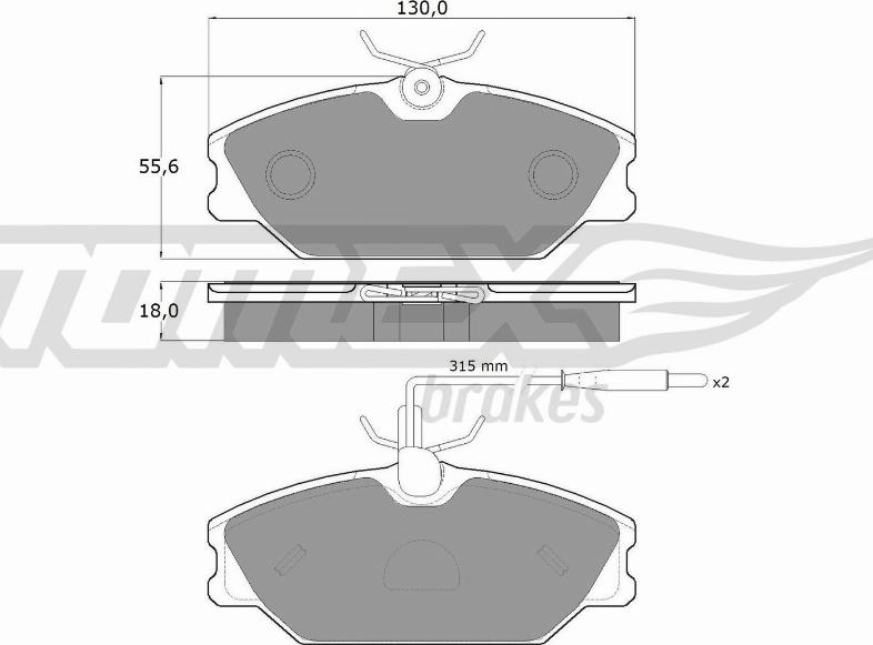 TOMEX brakes TX 10-76 - Bremžu uzliku kompl., Disku bremzes onlydrive.pro