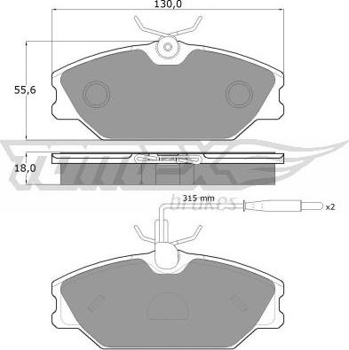 TOMEX brakes TX 10-76 - Brake Pad Set, disc brake onlydrive.pro