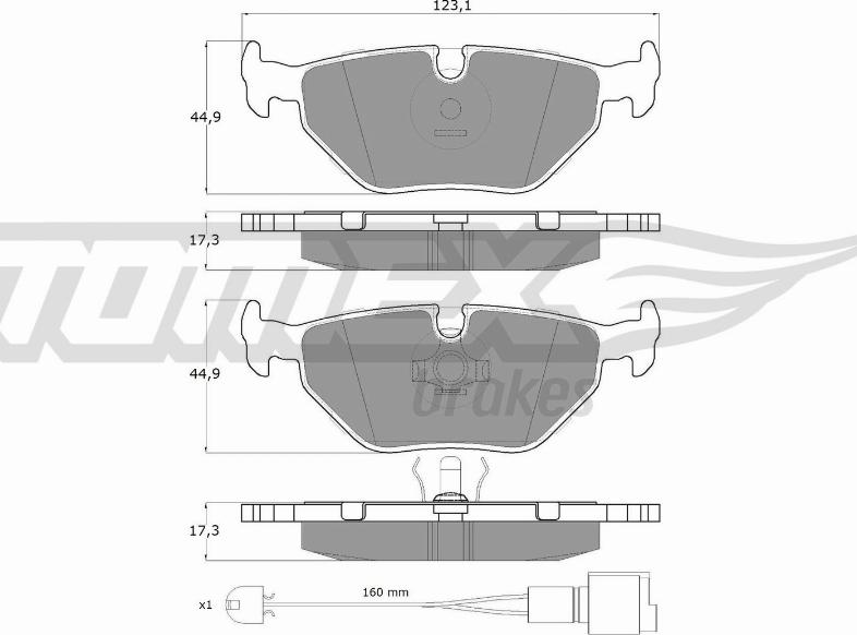 TOMEX brakes TX 10-701 - Piduriklotsi komplekt,ketaspidur onlydrive.pro