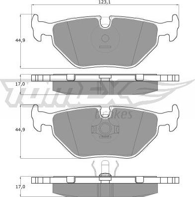 TOMEX brakes TX 10-70 - Brake Pad Set, disc brake onlydrive.pro