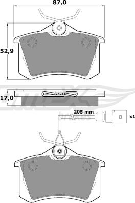 TOMEX brakes TX 10-782 - Piduriklotsi komplekt,ketaspidur onlydrive.pro