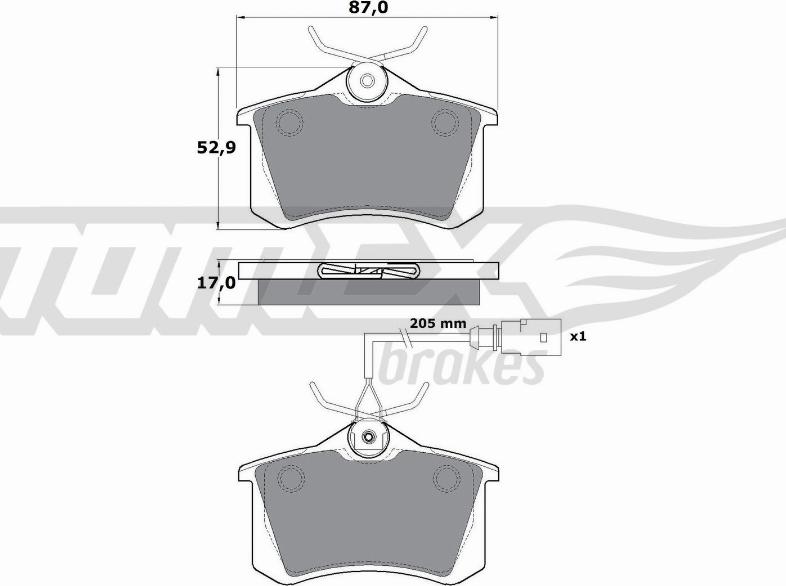 TOMEX brakes TX 10-782 - Тормозные колодки, дисковые, комплект onlydrive.pro