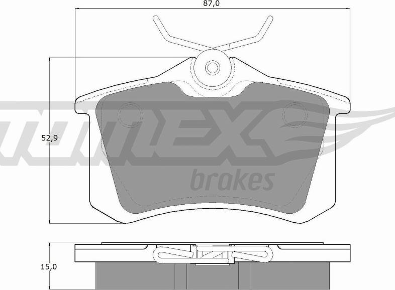 TOMEX brakes TX 10-78 - Bremžu uzliku kompl., Disku bremzes onlydrive.pro