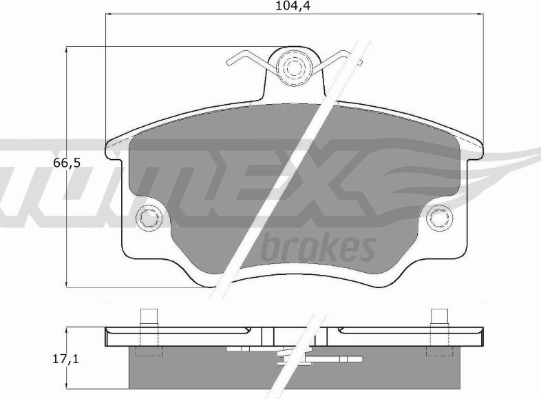 TOMEX brakes TX 10-731 - Brake Pad Set, disc brake onlydrive.pro