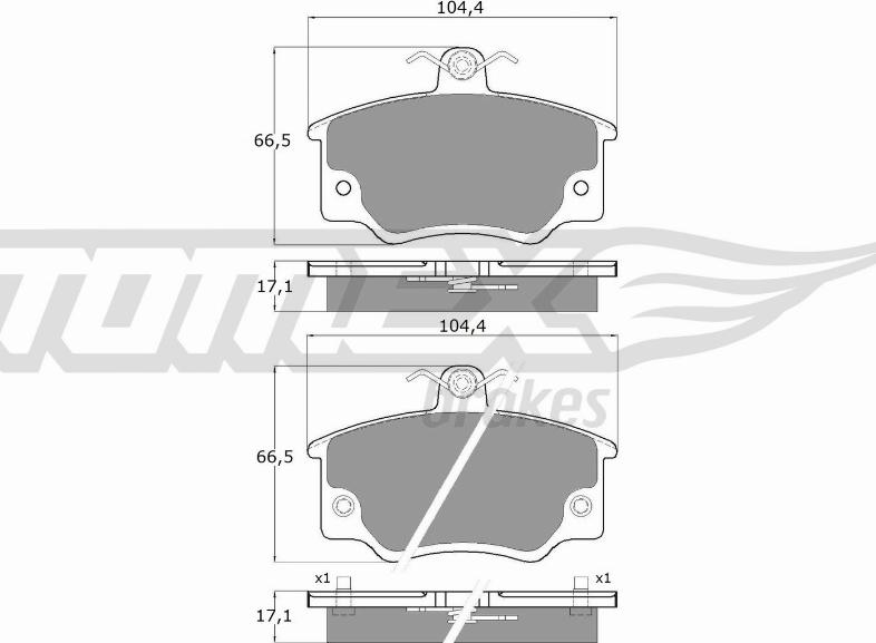 TOMEX brakes TX 10-73 - Тормозные колодки, дисковые, комплект onlydrive.pro