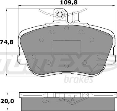 TOMEX brakes TX 11-46 - Bremžu uzliku kompl., Disku bremzes onlydrive.pro