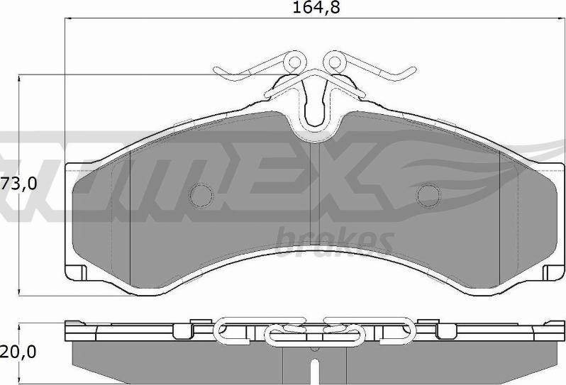 TOMEX brakes TX 11-48 - Bremžu uzliku kompl., Disku bremzes onlydrive.pro