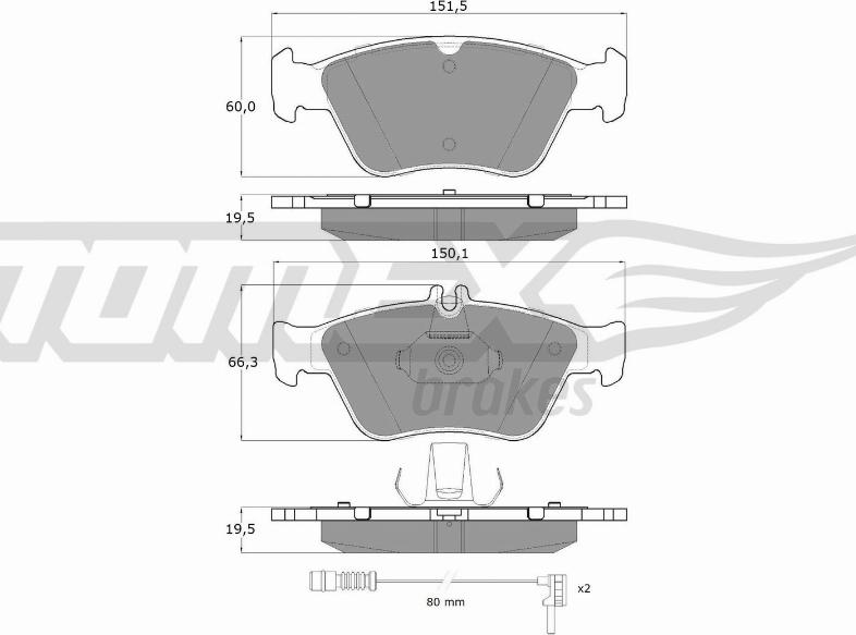 TOMEX brakes TX 11-471 - Brake Pad Set, disc brake onlydrive.pro