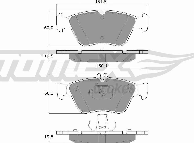 TOMEX brakes TX 11-47 - Stabdžių trinkelių rinkinys, diskinis stabdys onlydrive.pro