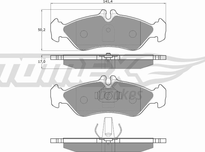 TOMEX brakes TX 11-50 - Piduriklotsi komplekt,ketaspidur onlydrive.pro