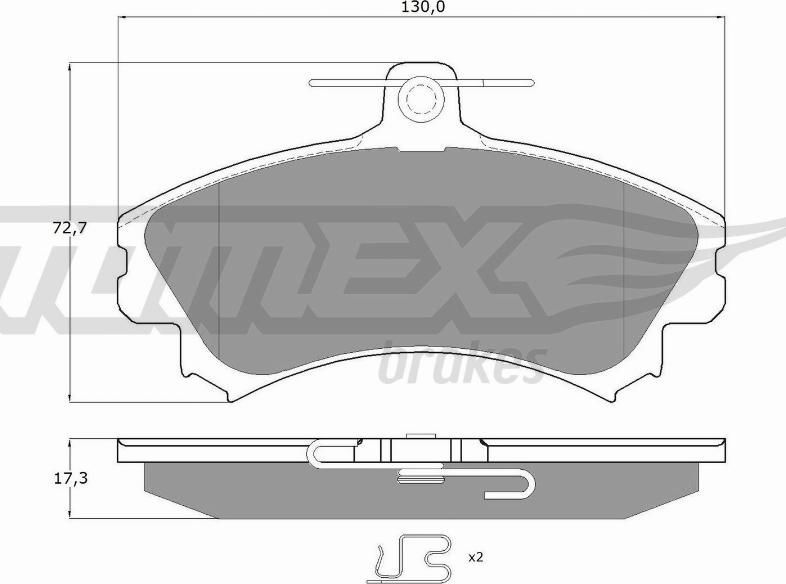 TOMEX brakes TX 11-521 - Brake Pad Set, disc brake onlydrive.pro