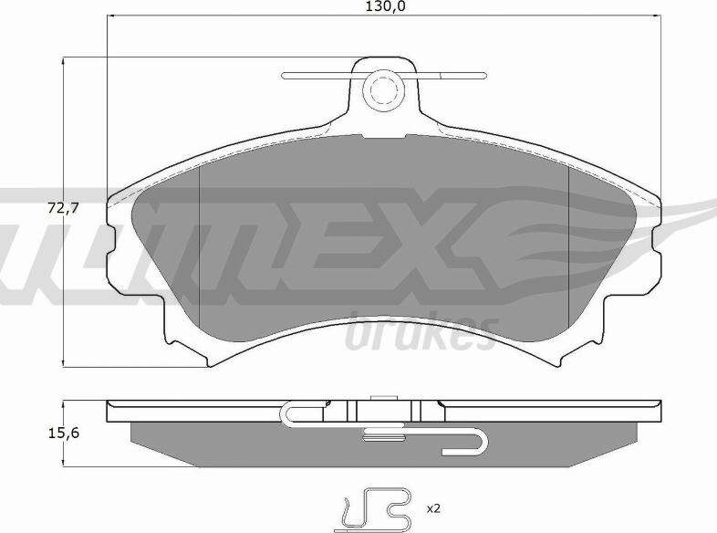 TOMEX brakes TX 11-52 - Тормозные колодки, дисковые, комплект onlydrive.pro