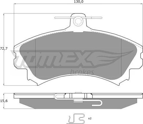 TOMEX brakes TX 11-52 - Тормозные колодки, дисковые, комплект onlydrive.pro