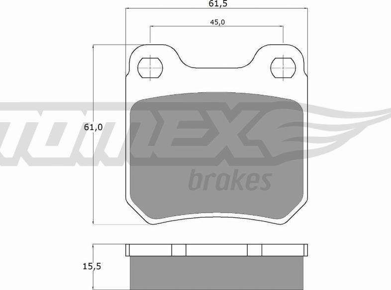 TOMEX brakes TX 11-60 - Brake Pad Set, disc brake onlydrive.pro