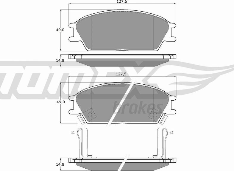 TOMEX brakes TX 11-05 - Brake Pad Set, disc brake onlydrive.pro