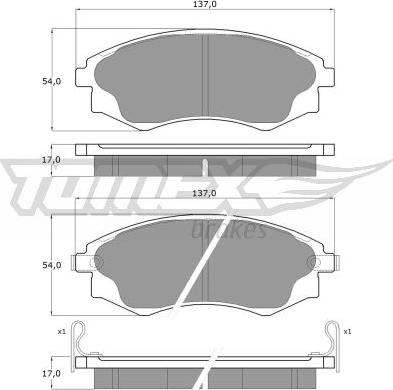 TOMEX brakes TX 11-07 - Brake Pad Set, disc brake onlydrive.pro